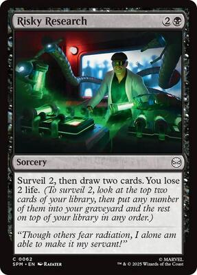 Risky Research card from Marvel's Spider-Man