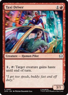 Taxi Driver card from Marvel's Spider-Man