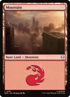 Mountain (0197) card from Marvel's Spider-Man