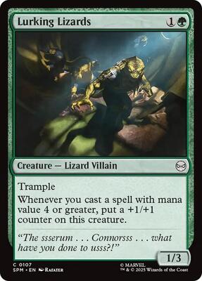 Lurking Lizards card from Marvel's Spider-Man