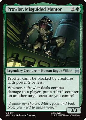 Prowler, Misguided Mentor card from Marvel's Spider-Man: Eternal-Legal