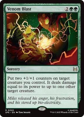 Venom Blast card from Marvel's Spider-Man: Eternal-Legal