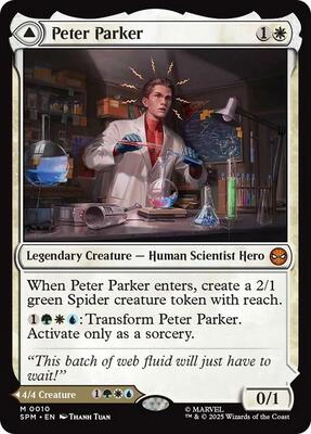 Peter Parker card from Marvel's Spider-Man