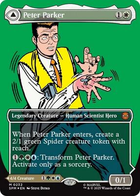 Peter Parker (0232) (Borderless) card from Marvel's Spider-Man