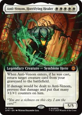 Anti-Venom, Horrifying Healer (Extended Art) card from Marvel's Spider-Man