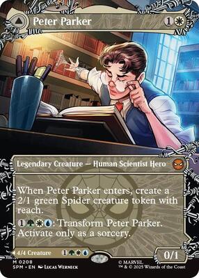 Peter Parker (0208) (Borderless) card from Marvel's Spider-Man