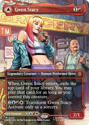 Gwen Stacy (0202) (Borderless) card from Marvel's Spider-Man