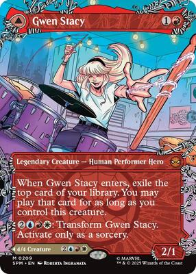 Gwen Stacy (0209) (Borderless) card from Marvel's Spider-Man