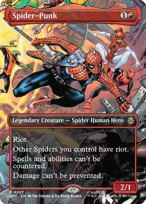 Spider-Punk (0207) (Borderless) card from Marvel's Spider-Man