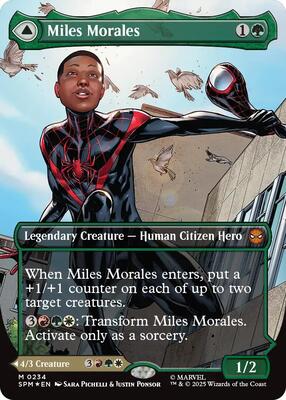Miles Morales (0234) (Borderless) card from Marvel's Spider-Man