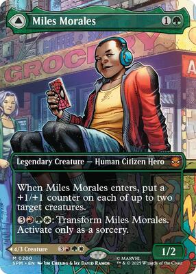 Miles Morales (0200) (Borderless) card from Marvel's Spider-Man