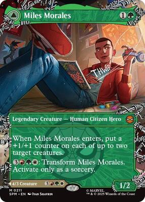 Miles Morales (0211) (Borderless) card from Marvel's Spider-Man