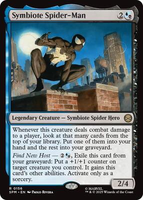 Symbiote Spider-Man card from Marvel's Spider-Man