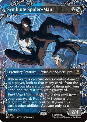 Symbiote Spider-Man (Borderless) card from Marvel's Spider-Man
