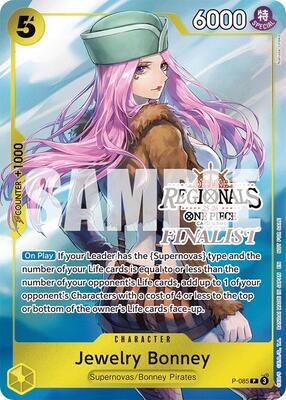 Jewelry Bonney (Offline Regional Finalist Card Set 2025 Vol.2) card from One Piece Promotion Cards