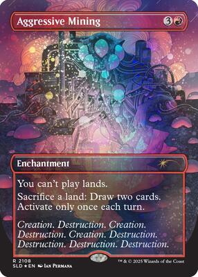 Aggressive Mining (Galaxy Foil) card from Secret Lair Drop Series