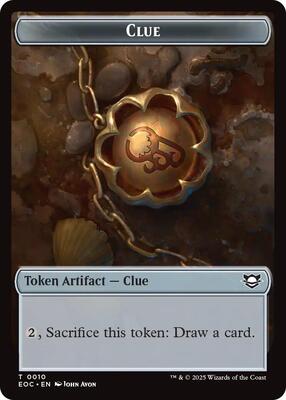 Clue // Beast (0005) Double-Sided Token card from Commander: Edge of Eternities