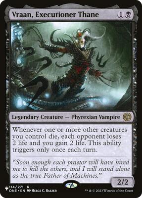Vraan, Executioner Thane card from The List Reprints