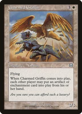 Charmed Griffin card from Mercadian Masques