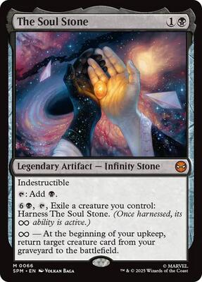 The Soul Stone card from Marvel's Spider-Man