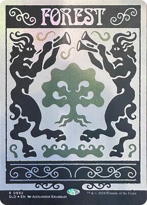 Forest (0892) (Rainbow Foil) card from Secret Lair Drop Series