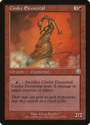 Cinder Elemental card from Mercadian Masques