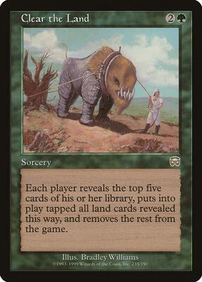 Clear the Land card from Mercadian Masques