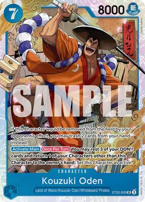 Kouzuki Oden card from Starter Deck 22: Ace & Newgate