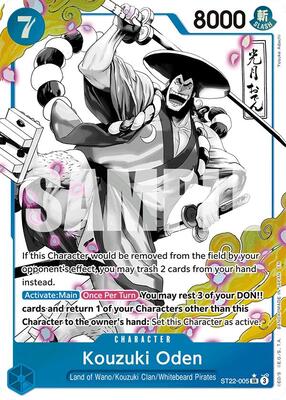Kouzuki Oden (Parallel) card from Starter Deck 22: Ace & Newgate