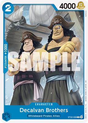 Decalvan Brothers card from Starter Deck 22: Ace & Newgate