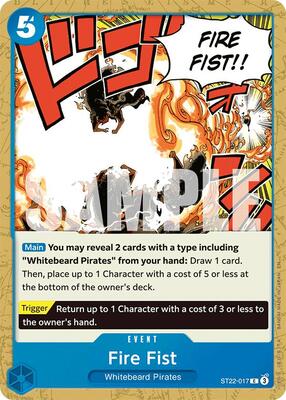 Fire Fist card from Starter Deck 22: Ace & Newgate