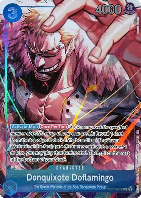 Donquixote Doflamingo (Seven Warlords of the Sea Binder Set) card from One Piece Promotion Cards