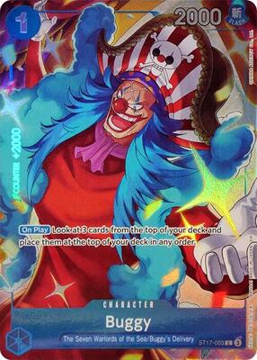 Buggy (Seven Warlords of the Sea Binder Set) card from One Piece Promotion Cards