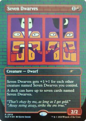 Seven Dwarves (0818) (Rainbow Foil) card from Secret Lair Drop Series