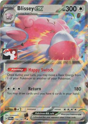 Blissey ex - 134/167 card from Prize Pack Series Cards