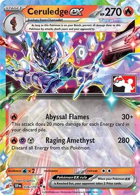 Ceruledge ex - 036/191 card from Prize Pack Series Cards