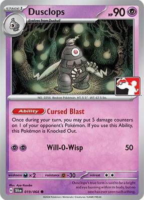 Dusclops  - 019/064 card from Prize Pack Series Cards