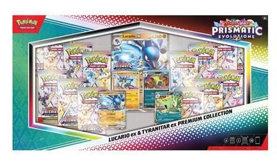 Prismatic Evolutions Lucario ex & Tyranitar ex Premium Collection (Sam's Club) card from Miscellaneous Cards & Products