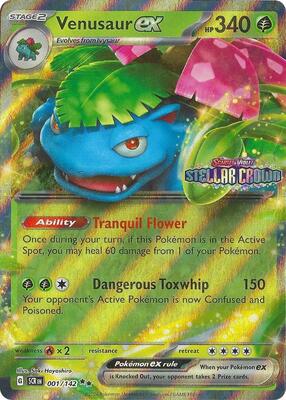 Venusaur ex (Stellar Crown Stamp) card from Miscellaneous Cards & Products