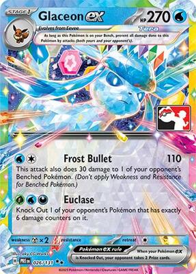 Glaceon ex - 026/131 card from Prize Pack Series Cards