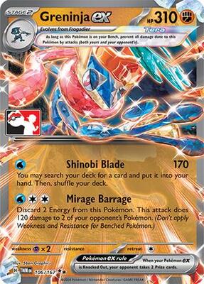 Greninja ex - 106/167 card from Prize Pack Series Cards