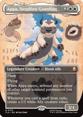Appa, Steadfast Guardian (Borderless) card from Avatar: The Last Airbender