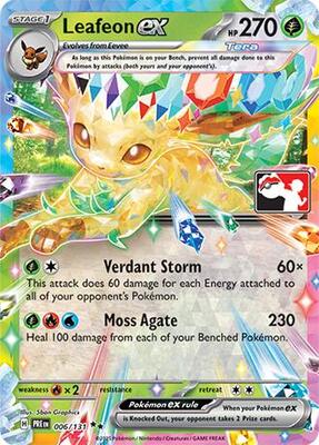 Leafeon ex - 006/131 card from Prize Pack Series Cards