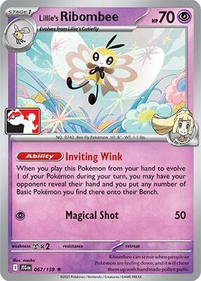 Lillie's Ribombee - 067/159 card from Prize Pack Series Cards