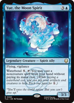 Yue, the Moon Spirit card from Avatar: The Last Airbender