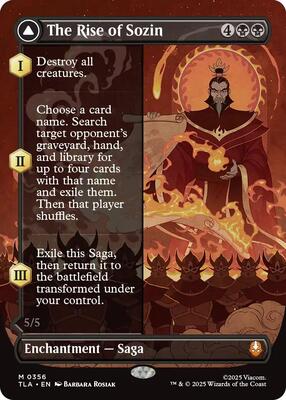 The Rise of Sozin (Borderless) card from Avatar: The Last Airbender
