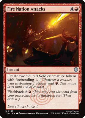 Fire Nation Attacks card from Avatar: The Last Airbender