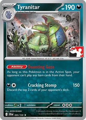 Tyranitar - 095/159 card from Prize Pack Series Cards