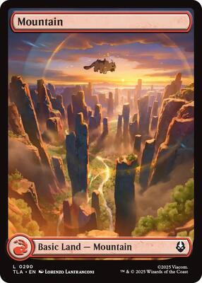 Mountain (0290) card from Avatar: The Last Airbender