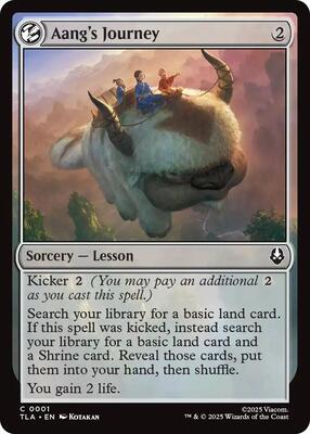 Aang's Journey card from Avatar: The Last Airbender